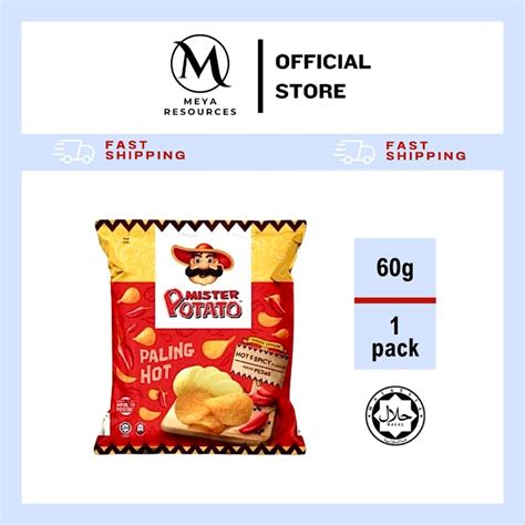 Mister Potato Chips 60g Hotandspicy Shopee Malaysia