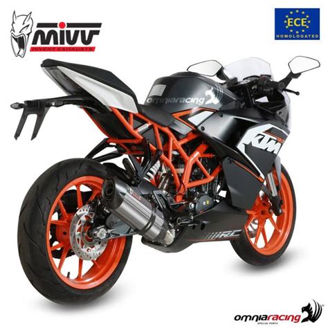 Mivv Suono Full Exhaust System Homologated 1x1 Inox For Ktm Rc125