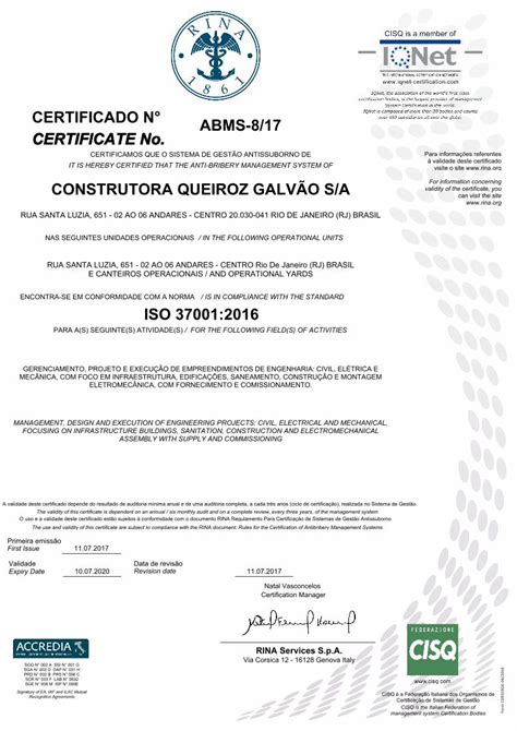 PDF CERTIFICADO N ABMS 8 17 A Validade Deste Certificado Depende