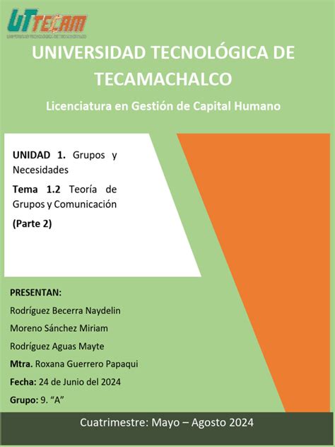 Naydelin - Miriam - Mayte - Tema 1.2 Teoría de Grupos y Comunicación ... 