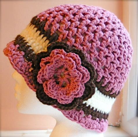 Ladies Cloche Hat Crochet Pattern Hat With Flower Ladies