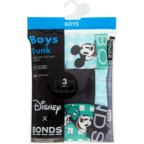 bonds disney boys mickey mouse trunks size   pack woolworths