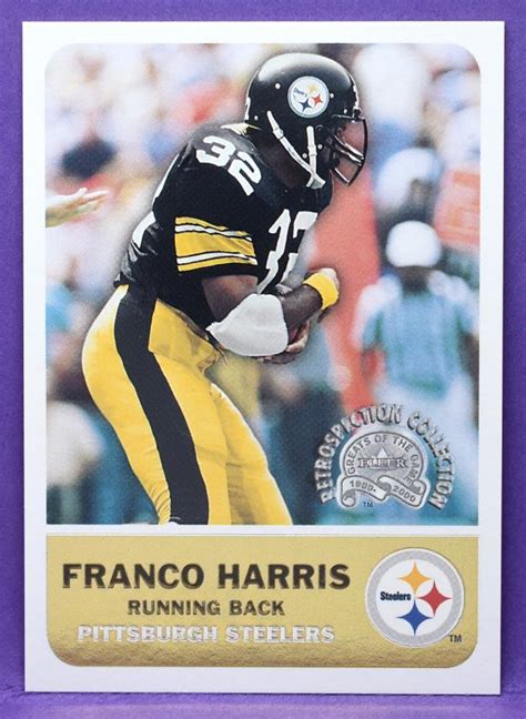 Franco Harris Steelers 2000 Fleer Greats Of The Game Retrospection