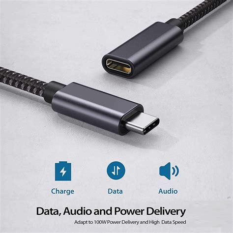 Usb 10gbps High Speed Usb C Male To Usb C Female Extension Cable