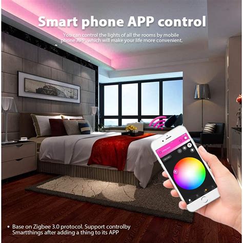 Controler LED Smart RGB CCT Zigbee 3 0 Pentru Banda RGBW RGBWW