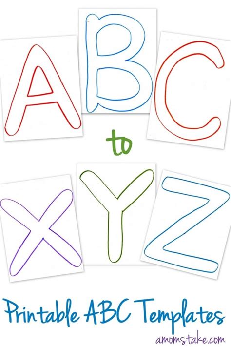 Free ABC Printable Tracing & Activity Cards - A Mom's Take