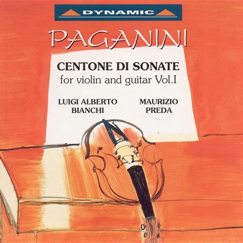 Paganini Centone Di Sonate For Violin Guitar Vol 1 Luigi Alberto