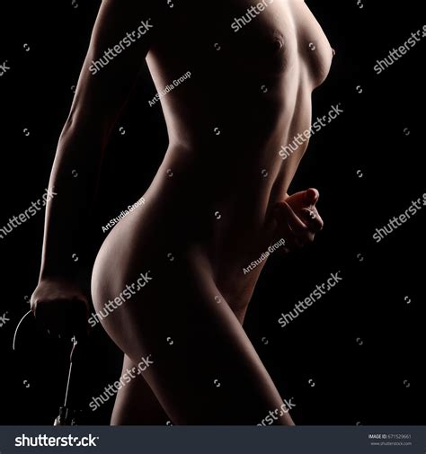Sexy Nude Woman Body Over Black Stock Photo 671529661 Shutterstock