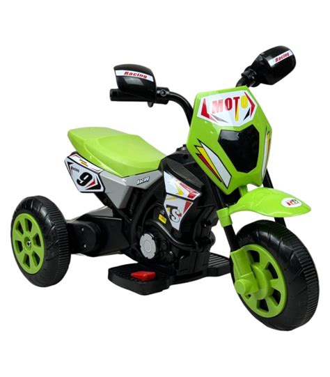 Motocicleta Montable Para Niños 3 Ruedas Sonido luz 6v Verde Coppel