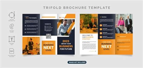 Premium Vector Creative Corporate Trifold Brochure Template