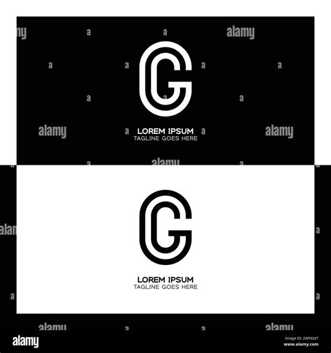 Gg Initial Letter Logo Alphabet G And G Pattern Design Monogram Stock