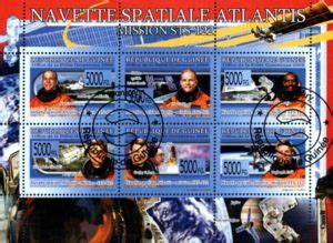 Stamp Navette Spatiale Atlantis Mission Sts Guinea Navette