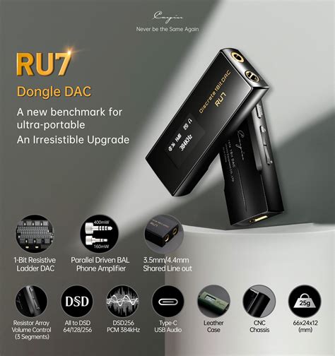 Cayin Ru7 1 Bit Usb Dongle Dac And Headphone Amplifier Announced