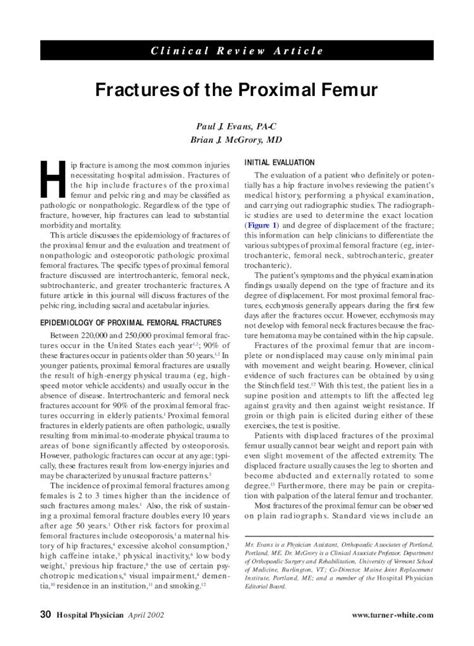 PDF Fractures Of The Proximal Femur Hospital PDF Fileip Fracture