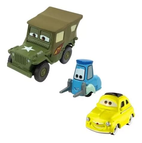 Kit 3 Carros Sargento Guido Luigi Miniatura Metal 1 55 Frete grátis