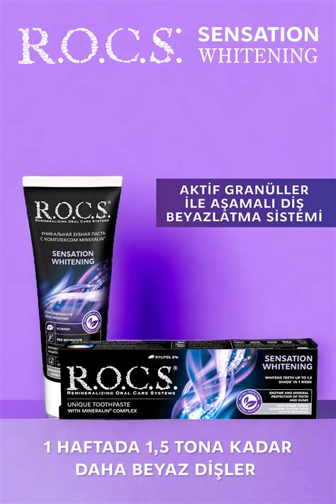 R O C S Rocs Sensation Whitening Beyazlatıcı Diş Macunu Ve 2 Diş