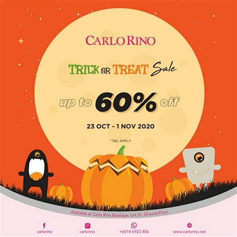 23 Oct 1 Nov 2020 Carlo Rino Trick Or Treat Sale EverydayOnSales