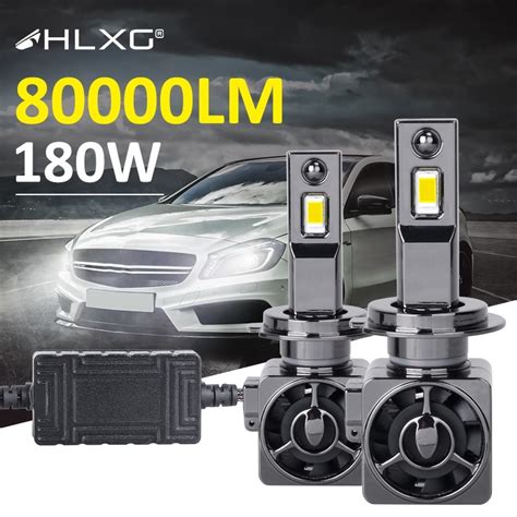 Super Brilhante Hlxg Lm W Turbo Led H Canbus H Farol De