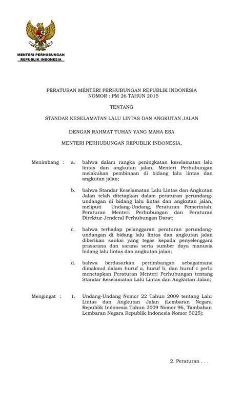 PDF PERATURAN MENTERI PERHUBUNGAN REPUBLIK INDONESIA Dishub