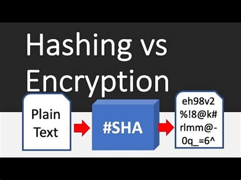 Hashing Vs Encryption Differences Youtube