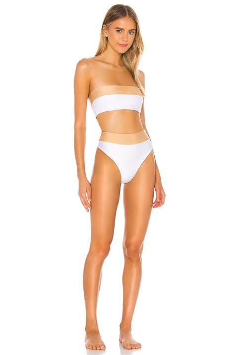 LPA Foster High Waist Bottom In White Nude REVOLVE