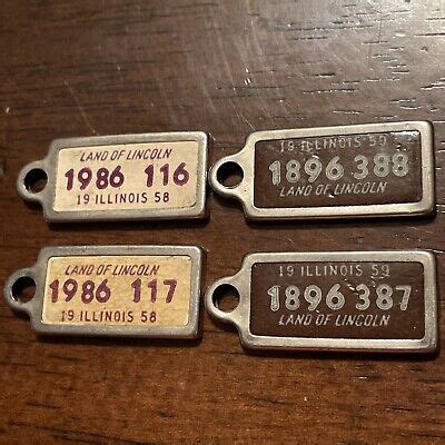 1958 1959 Illinois DAV Disabled American Veterans Mini License Plate