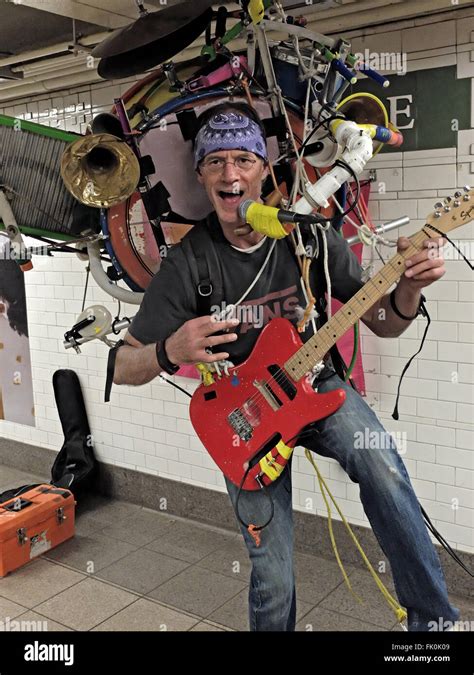 One Man Band Performer Jeffrey Masin Performing At The Union Square