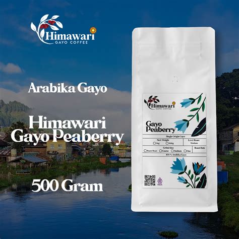 Jual Himawari Kopi Arabika Gayo Peaberry Biji Lanang Roast Bean Dan