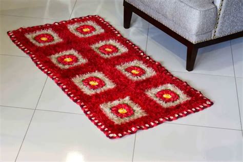 Receita Completa Do Tapete Em Crochê Square Decore
