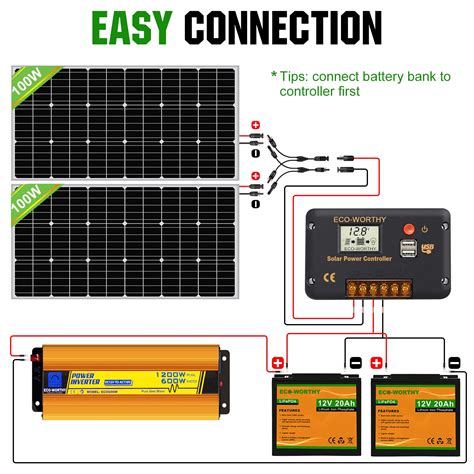 Mua Eco Worthy 200 Watt 12 Volt Complete Solar Panel Starter Kit For Rv Off Grid With Battery