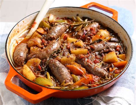 Slow Cooked Toulouse Sausages And Lentils Abel And Cole