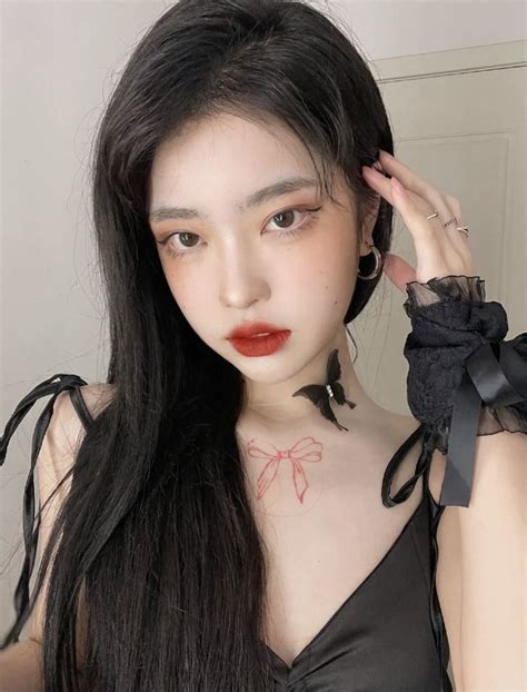 Ulzzang Girl Aesthetic Korean Zhou Xianxianye Chinese Xianye Tattoo