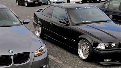 Sleek Black Bmw E36 Coupe On Bbs Rs212rs197 Wheels