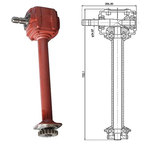 Tractor Gearbox For Rotary Tiller Agricultural Machines 540 Rpm 1 46 1 Ratio Rotary Tiller