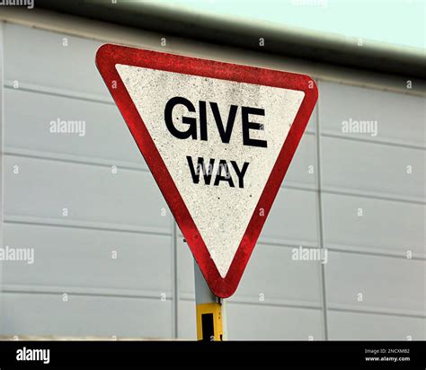 Give Way Sign Stock Photo Alamy