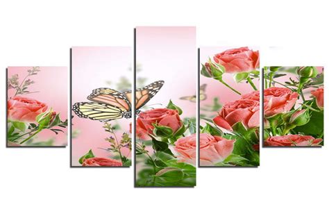 Quadro Decorativo Sala Quarto Flores Natureza Borboleta Elo7