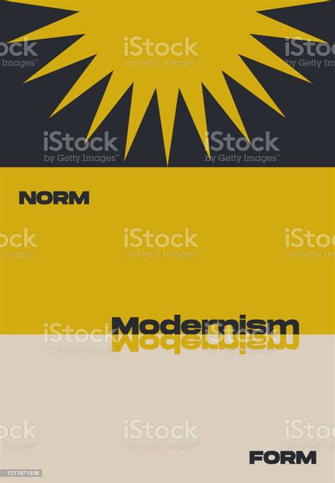 Ultra Modern Desain Estetika Vektor Poster Template Ilustrasi Stok