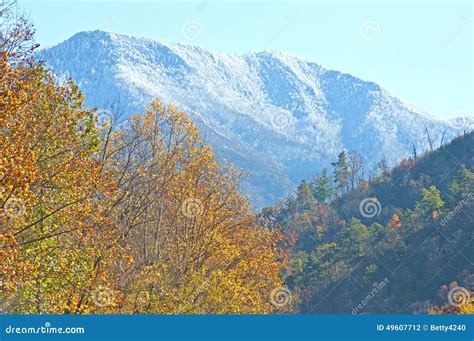 Great Smoky Mountains in Fall Colors. Stock Photo - Image of misty ...