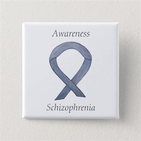 Schizophrenia Awareness Ribbon Custom Pins Zazzleca