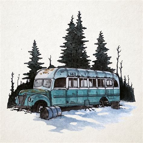 Into The Wild Bus Tapestry Canvas Art Prints Canvas Print Wall