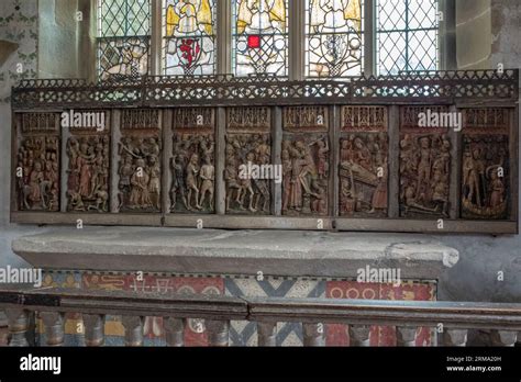 Haddon Hall The Nottingham Alabaster Reredos In The Chapel Of St
