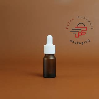 Jual Botol Pipet Kaca 10ml Coklat Frosted Botol Serum Kaca 10ml Amber