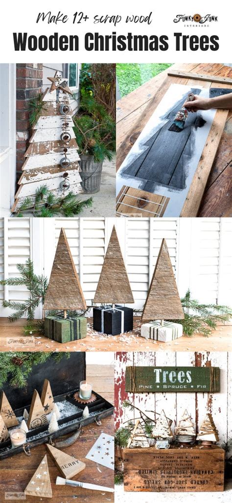 12 Diy Wood Christmas Trees To Make From Scrap Wood Funky Junk