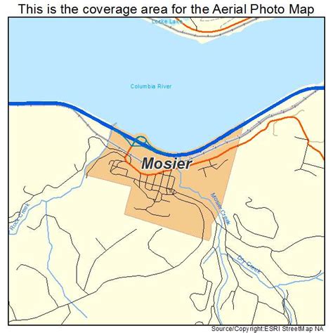 Aerial Photography Map of Mosier, OR Oregon