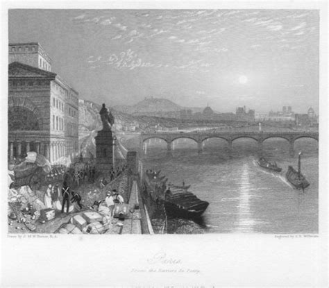 1830s Steel Engraved print of a Historical View of Paris from the ...