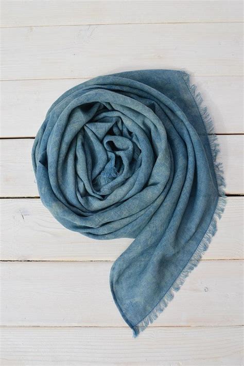 Linen scarf blue linen scarf cotton scarf summer scarf | Etsy | Indigo ...