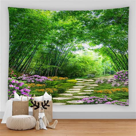 Nature Wall Tapestry Mandala Tree Forest Landscape Boho Room Decor