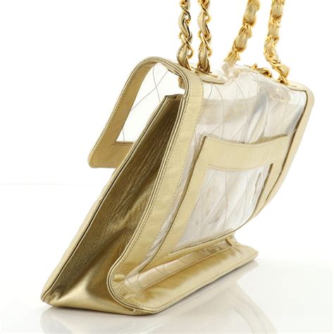 Chanel Vintage Naked Flap Bag Quilted PVC Maxi At 1stDibs