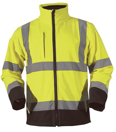 Branded Blackrock Hi Viz Visibility Two Tone Soft Shell Fleece Jacket Coat Vat Ebay