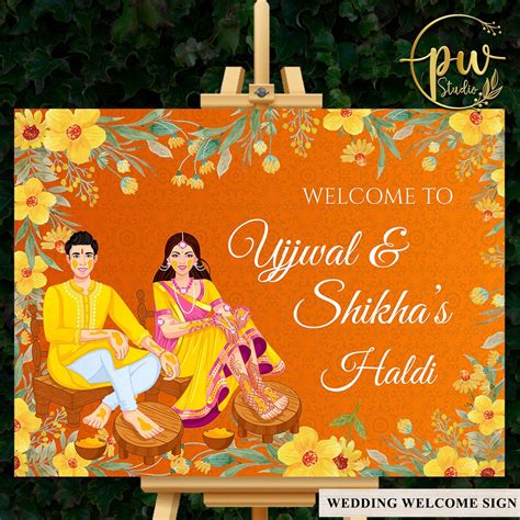 Haldi Decoration Haldi Posters As Welcome To Haldi Sign Haldi Welcome